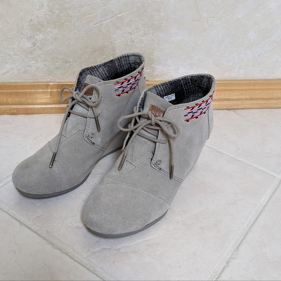 Toms Suede Wedge Bootie - Picture 2 of 7
